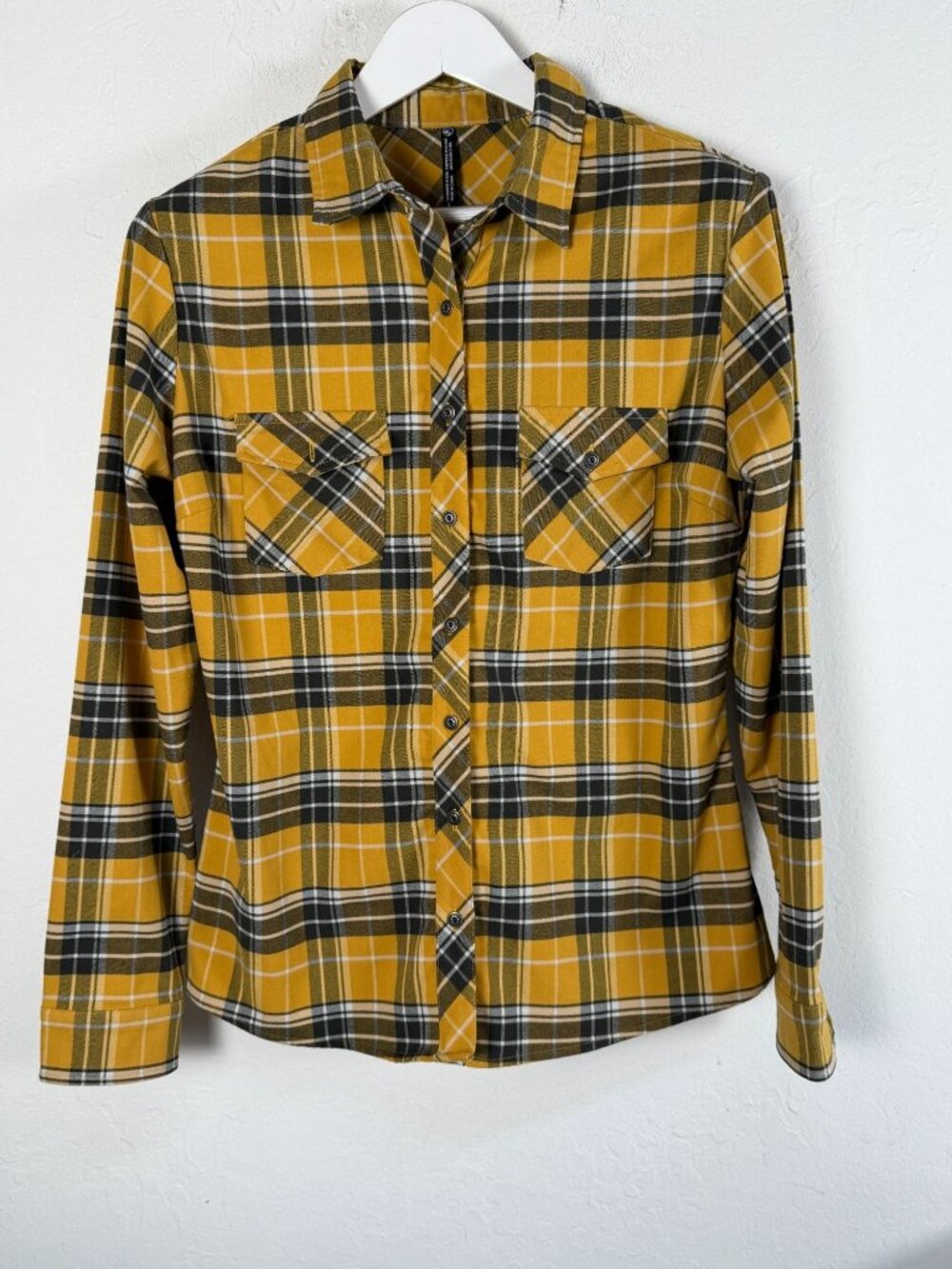 Kühl Womens Yellow Plaid Button-Down Long-Sleeve Shirt Size Large Outdoor NWOT